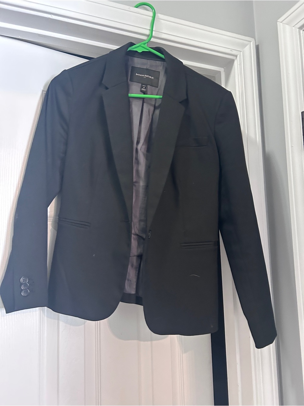 Banana Republic Black Women's Tailored Single-Button Blazer